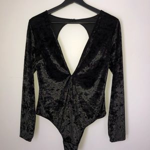Velvet Deep Plunge Bodysuit